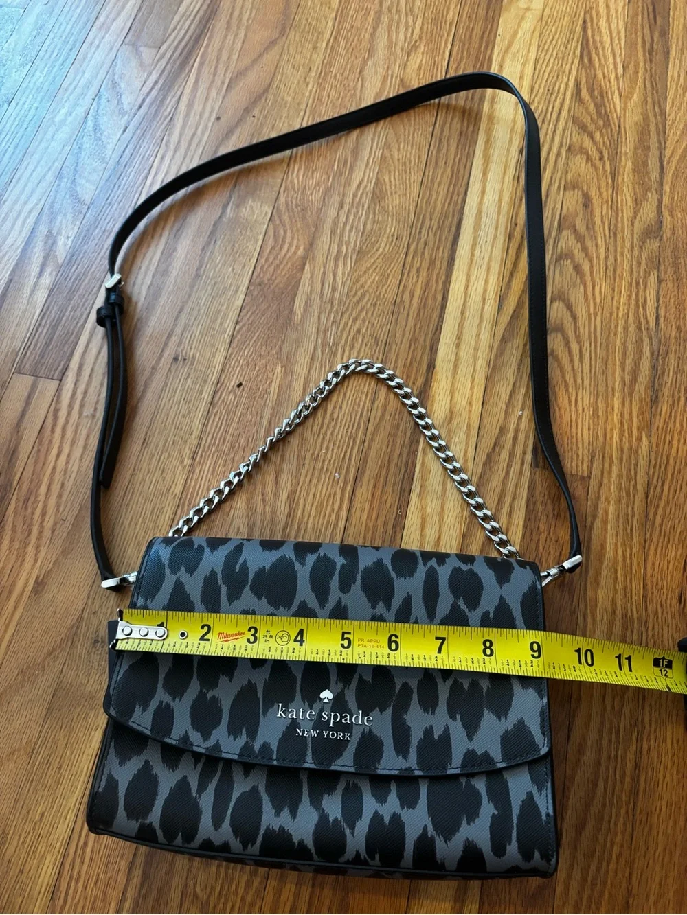 kate spade Gray & Black Leopard Print Crossbody Bag